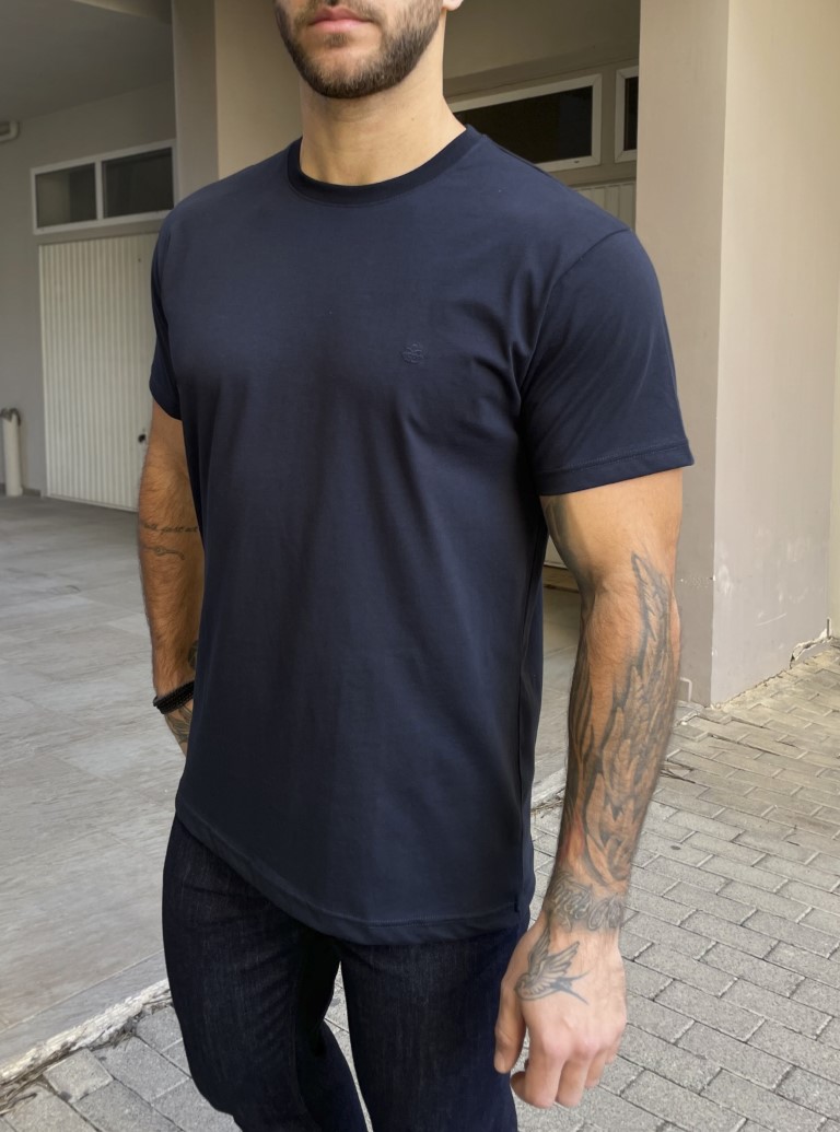 Everbest ανδρικό μπλε Plus Size T-shirt 242800 φωτογραφία